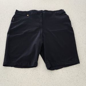 JM Collection Black Women's Bermuda Shorts Stretch Plus Size 26